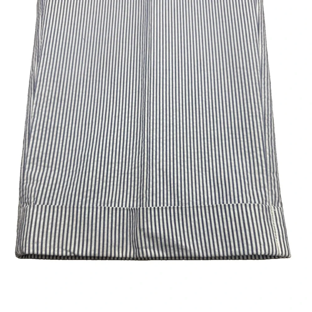 Brooks Brothers Pants Mens 36X32 Genuine Seersucker Blue White Cuffed